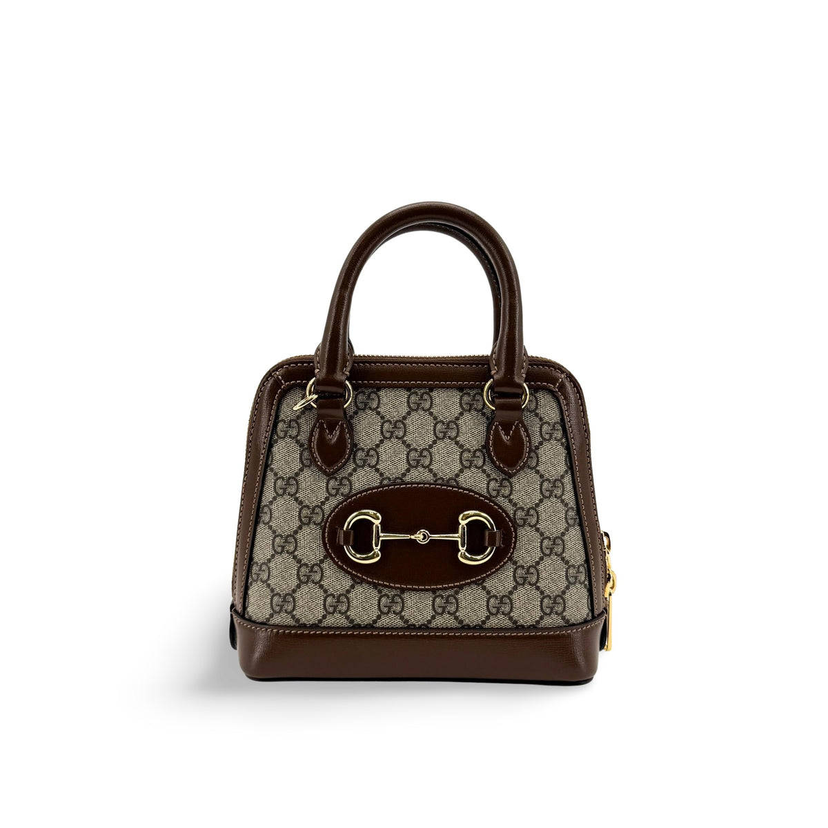 Gucci Horsebit 1955 Mini Top Handle Bag GG Supreme Brown
