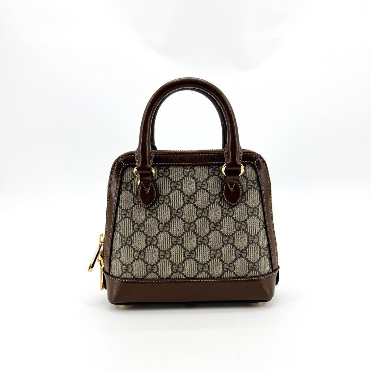 Gucci Horsebit 1955 Mini Top Handle Bag GG Supreme Brown