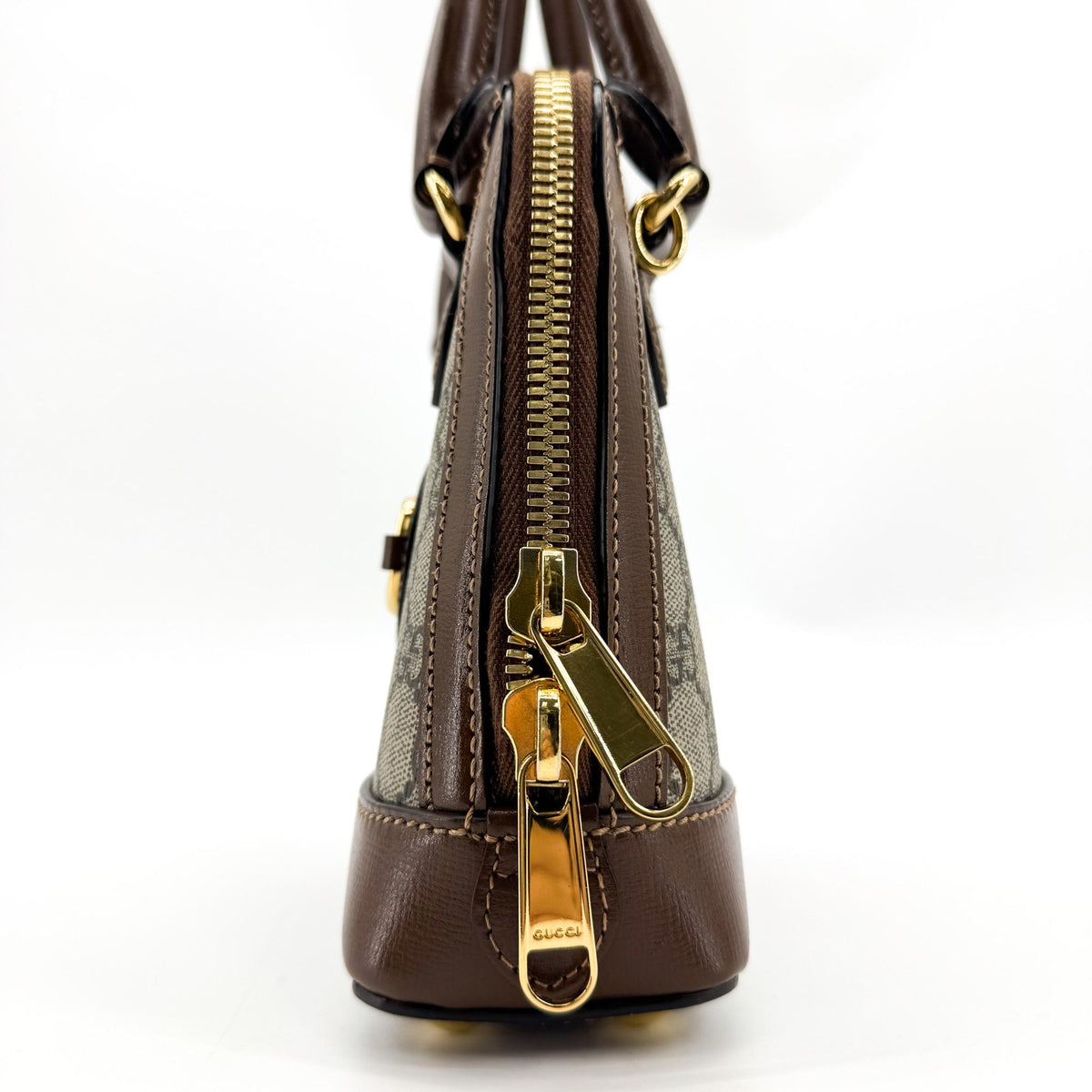 Gucci Horsebit 1955 Mini Top Handle Bag GG Supreme Brown