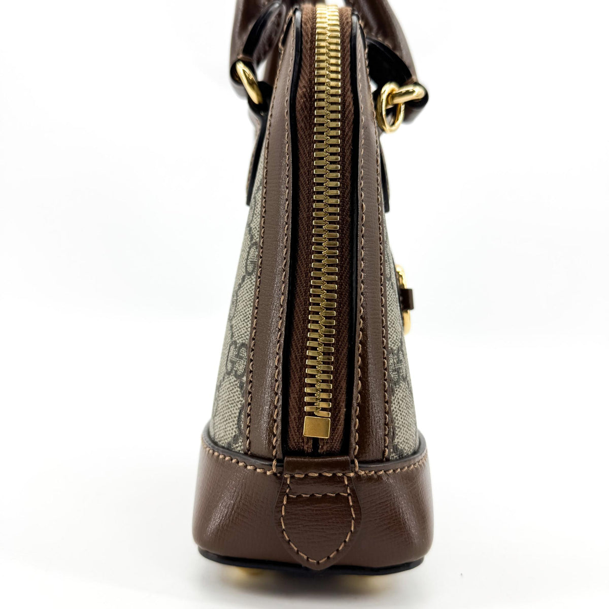 Gucci Horsebit 1955 Mini Top Handle Bag GG Supreme Brown