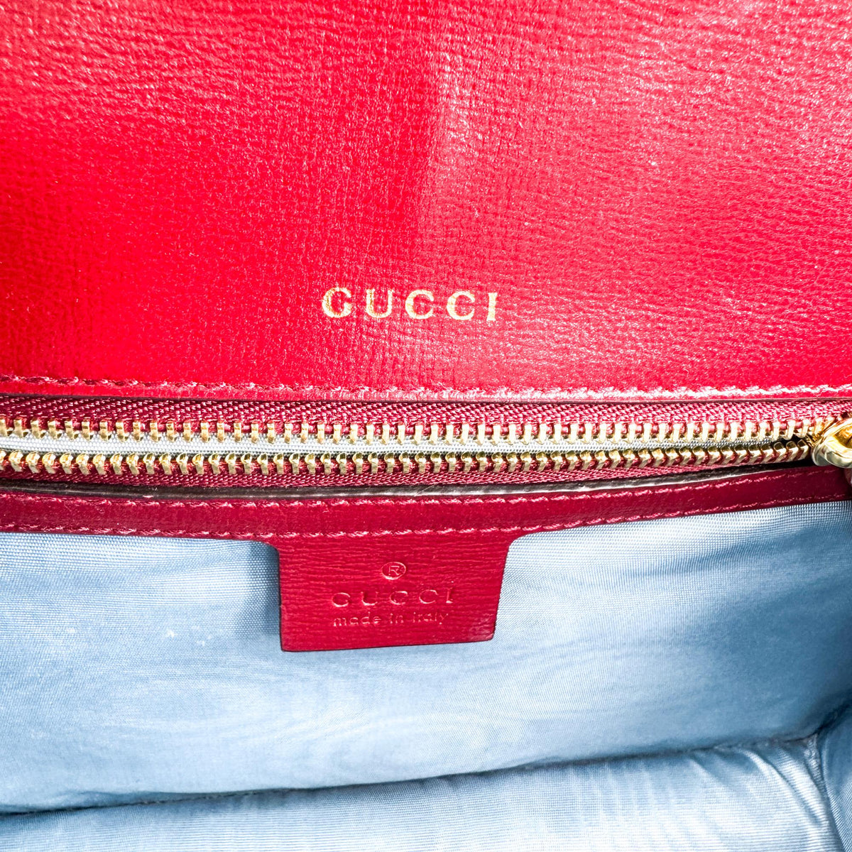 Gucci GG Ring Small Shoulder Bag Red