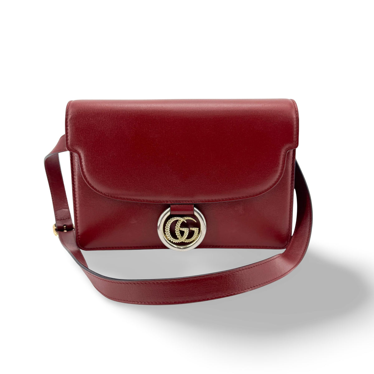 Gucci GG Ring Small Shoulder Bag Red