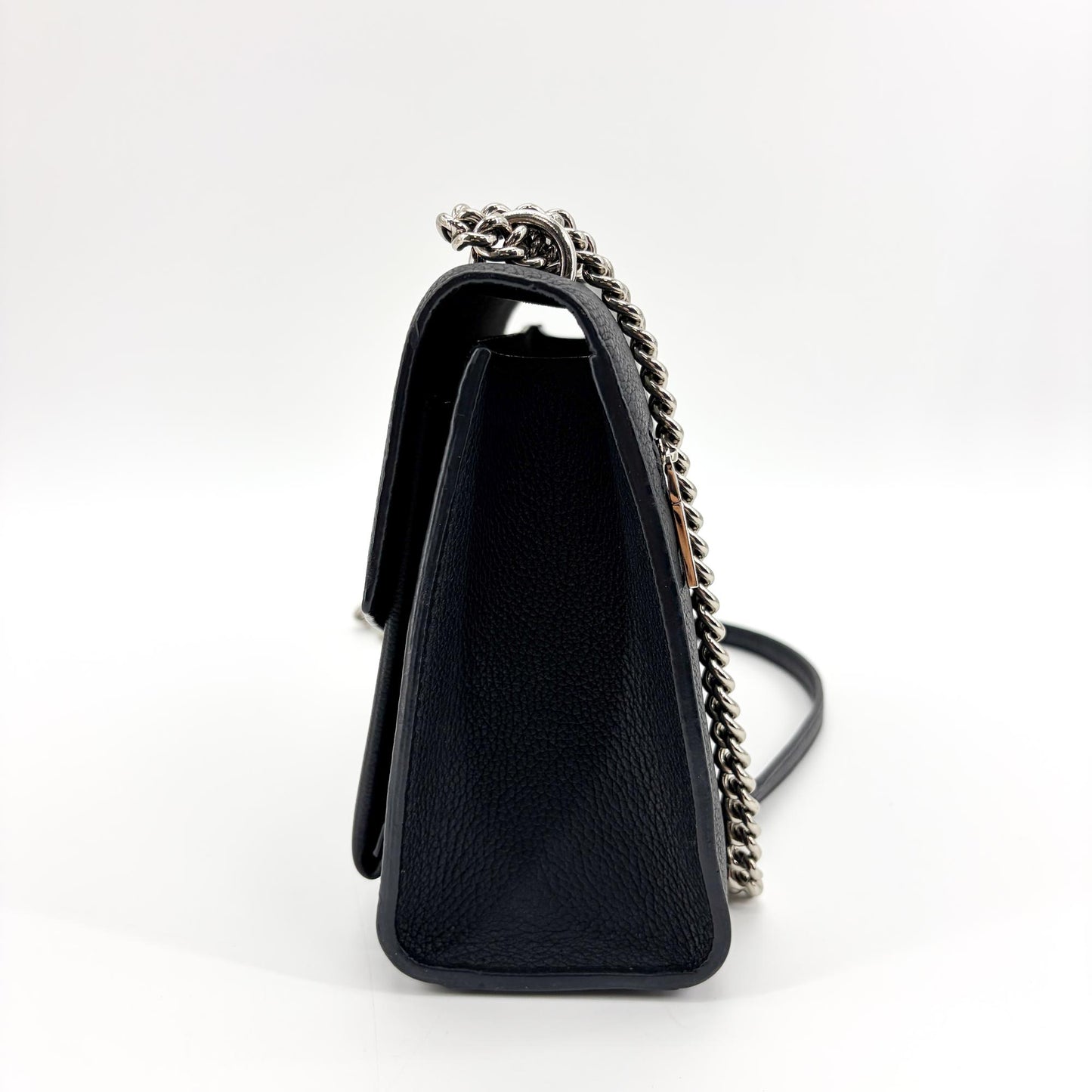 Louis Vuitton My Lock Me Chain Shoulder Bag Black Silver Hardware