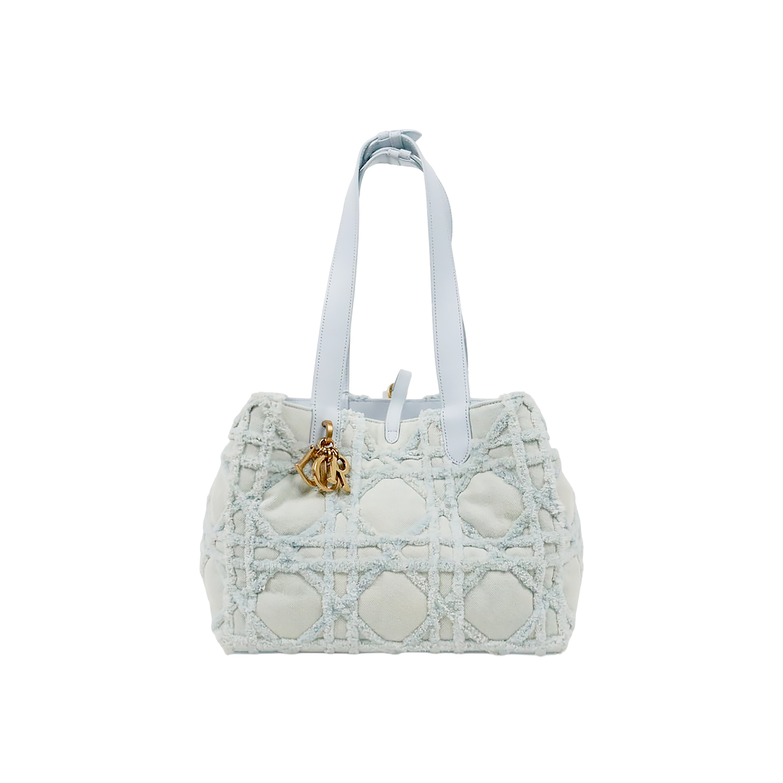 Dior Medium Toise Blue Denim Shoulder Bag