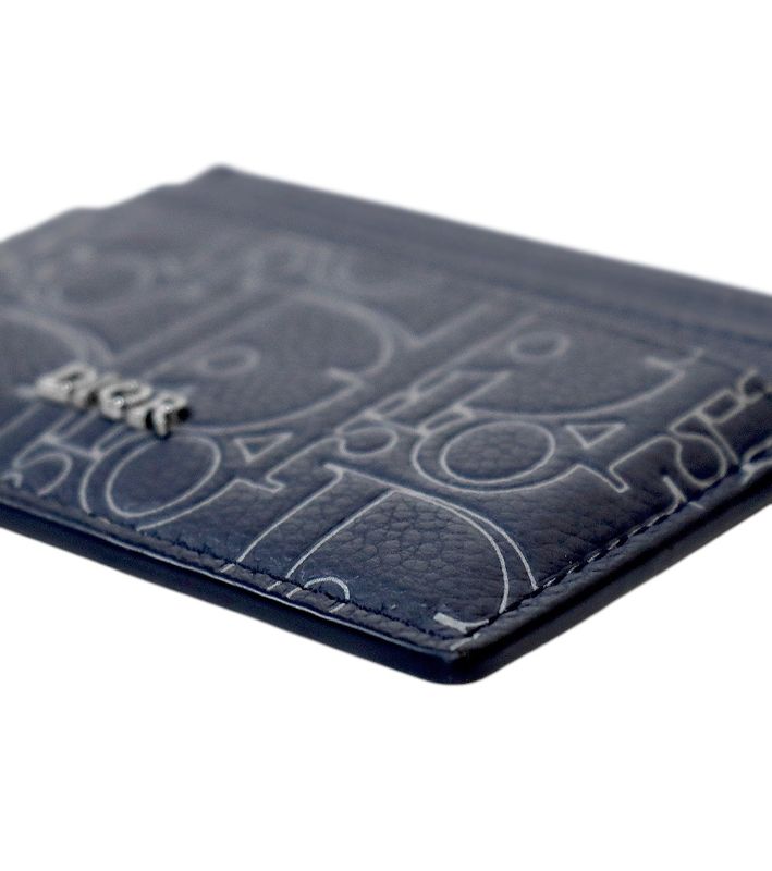 Dior Navy Gravity Card Holder Wallet