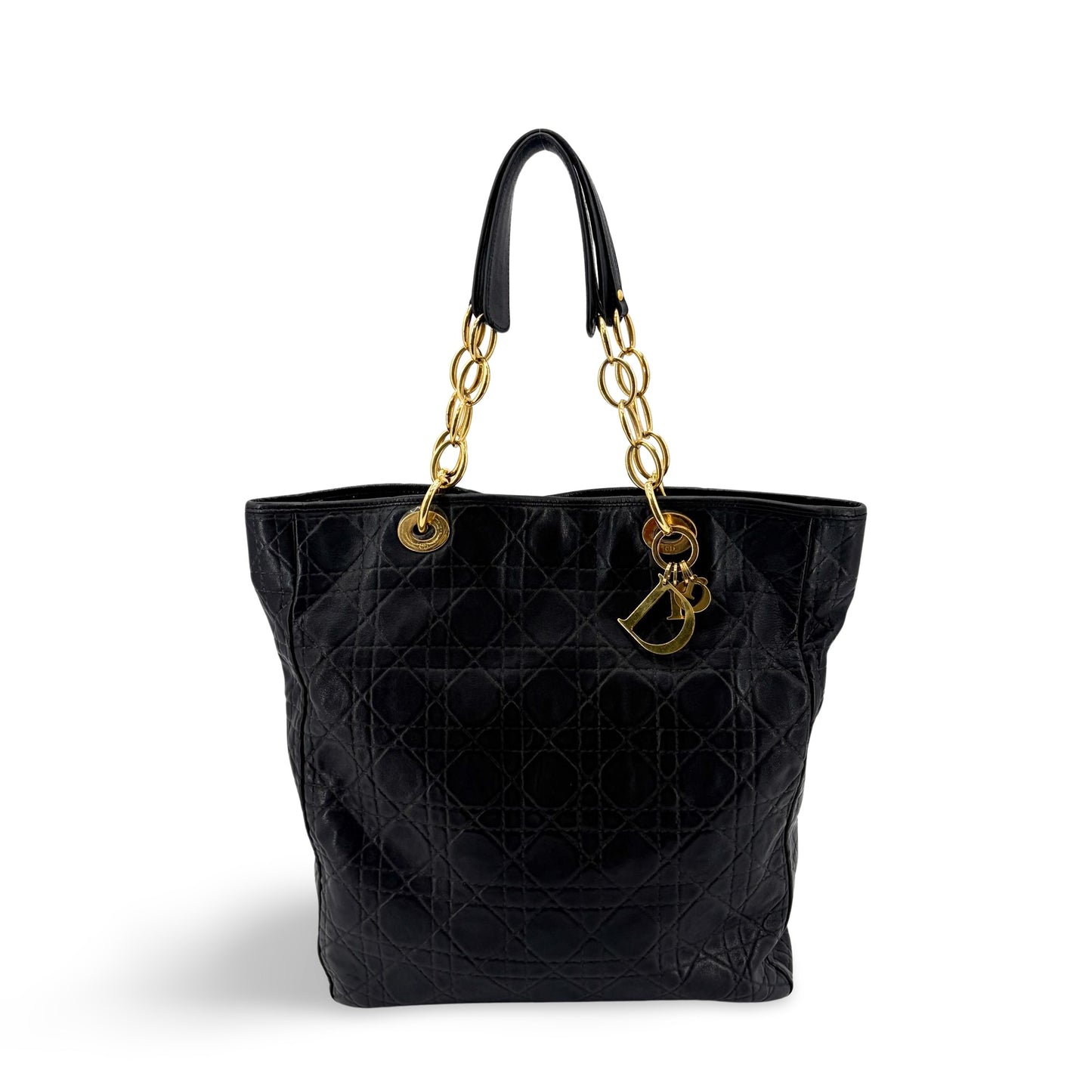 Dior Soft Shopper Bag Large Black Gold Hardware