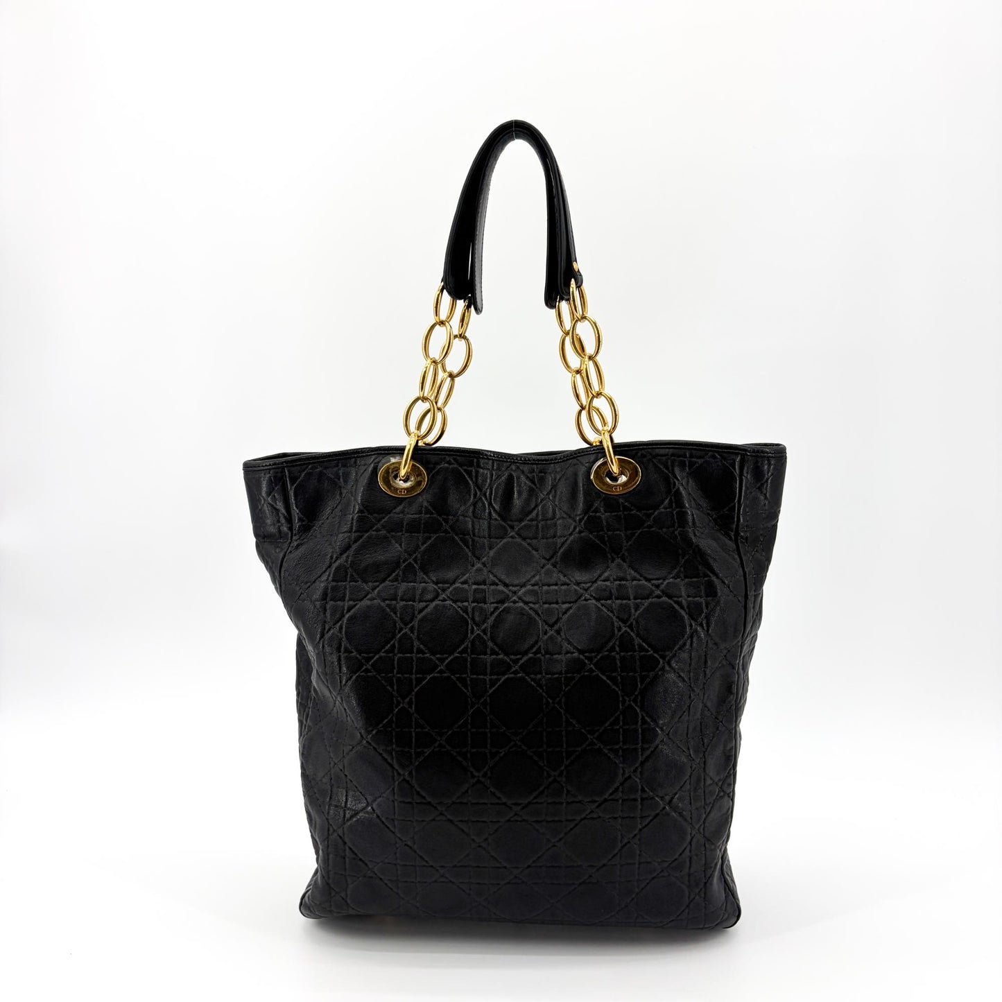 Dior Soft Shopper Bag Large Black Gold Hardware