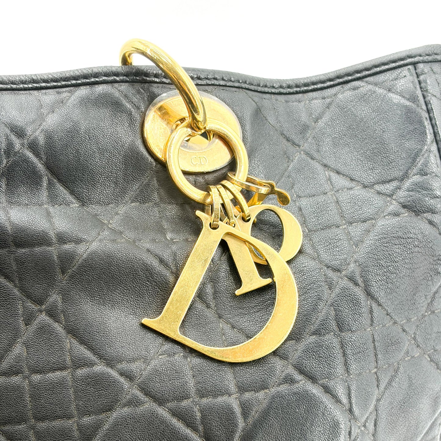 Dior Soft Shopper Bag Large Black Gold Hardware