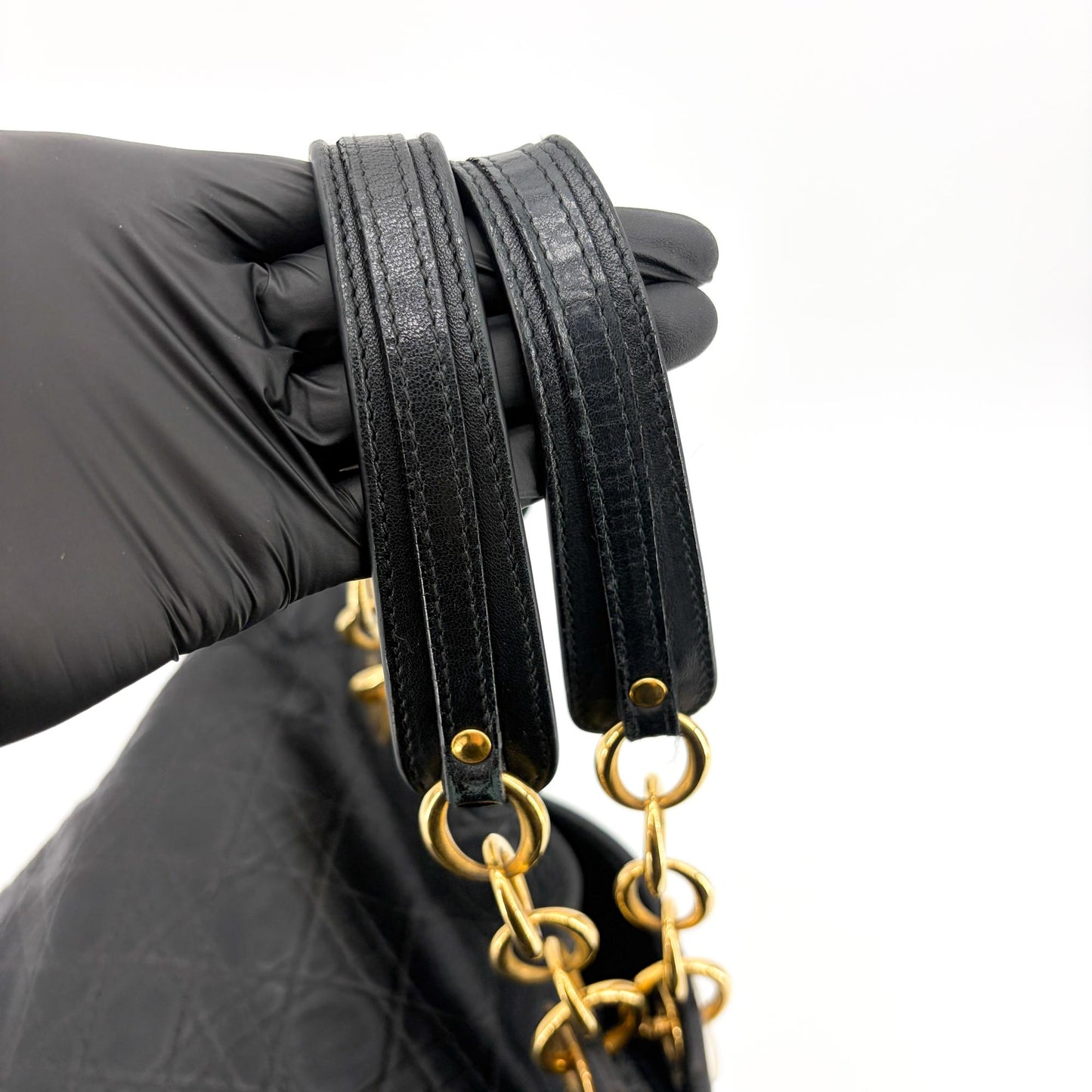 Dior Soft Shopper Bag Large Black Gold Hardware