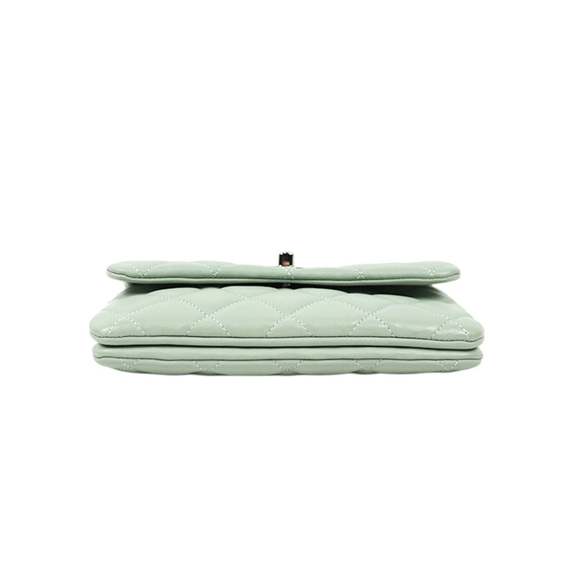 Chanel Mint Quilted CC Back Pocket Chain Shoulder Bag