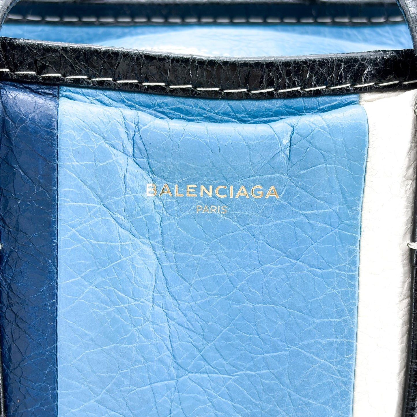 Balenciaga Bazaar Shopper Multi-Stripe Blue