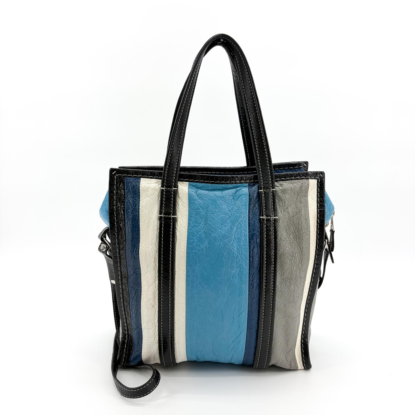 Balenciaga Bazaar Shopper Multi-Stripe Blue