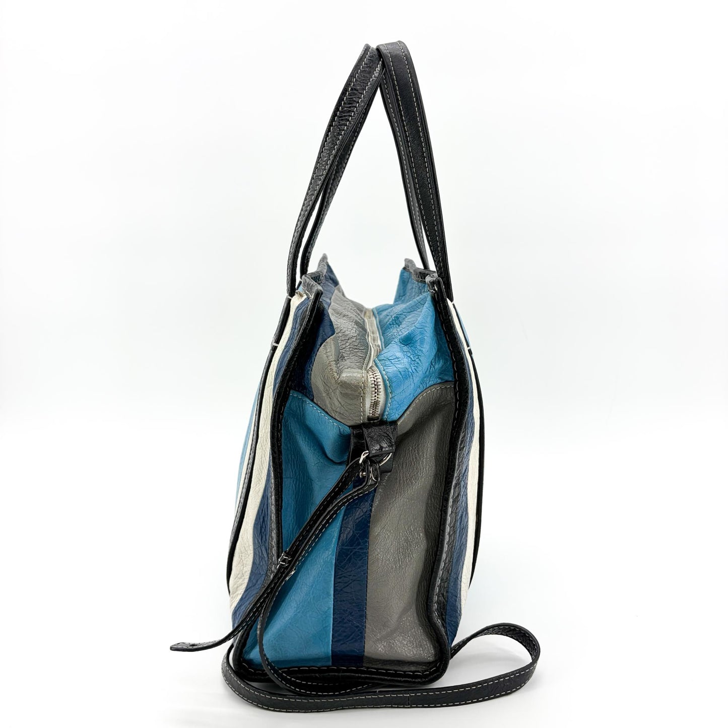 Balenciaga Bazaar Shopper Multi-Stripe Blue