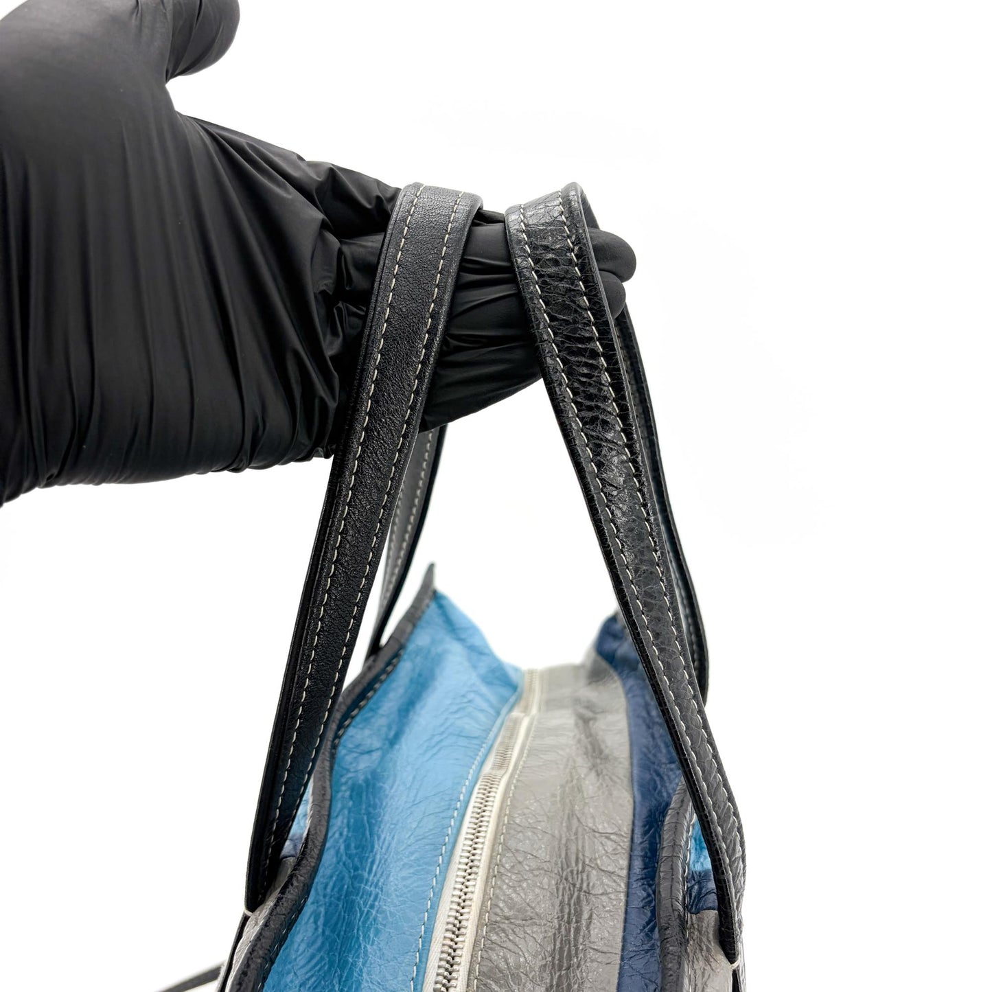 Balenciaga Bazaar Shopper Multi-Stripe Blue