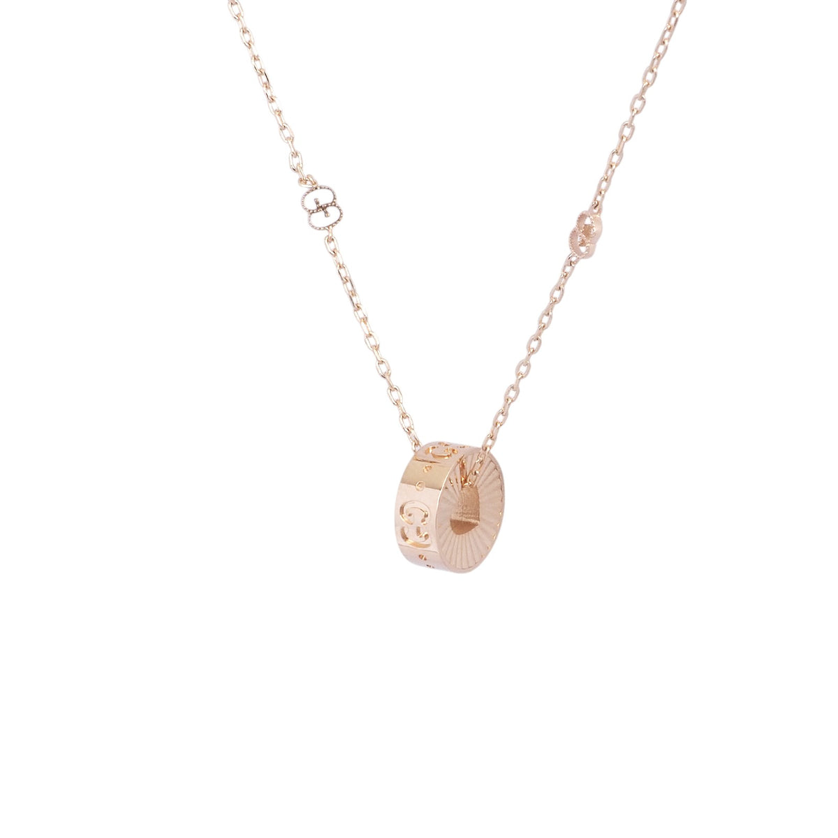 Gucci 729373 Rose Gold Icon Heart Necklace