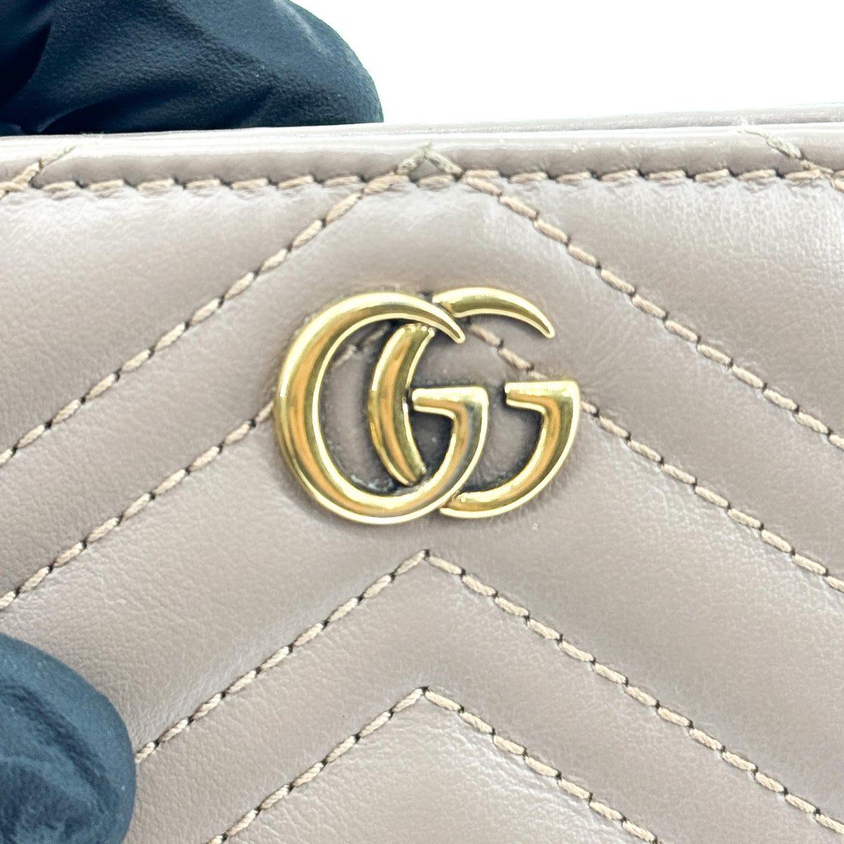 Gucci GG Marmont Card Case Wallet Brown