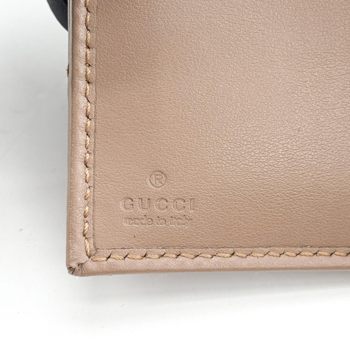 Gucci GG Marmont Card Case Wallet Brown