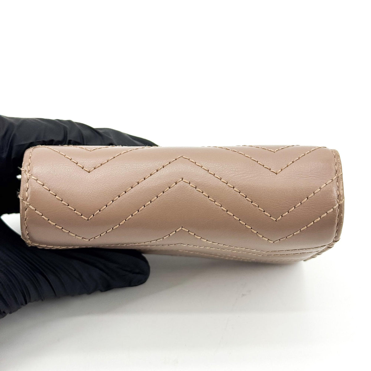 Gucci GG Marmont Card Case Wallet Brown