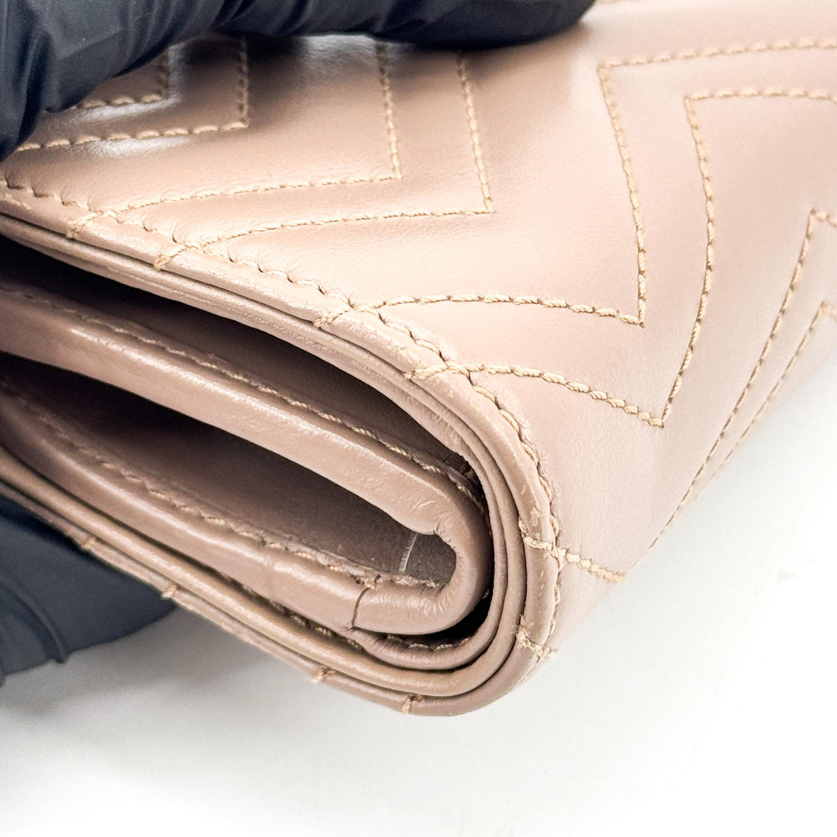Gucci GG Marmont Card Case Wallet Brown
