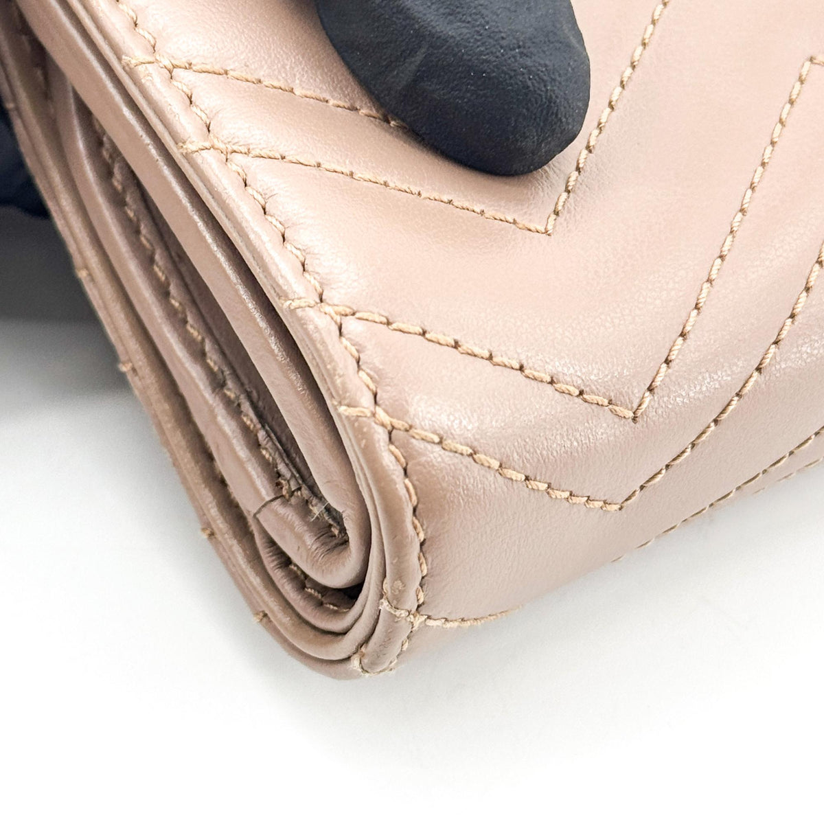 Gucci GG Marmont Card Case Wallet Brown