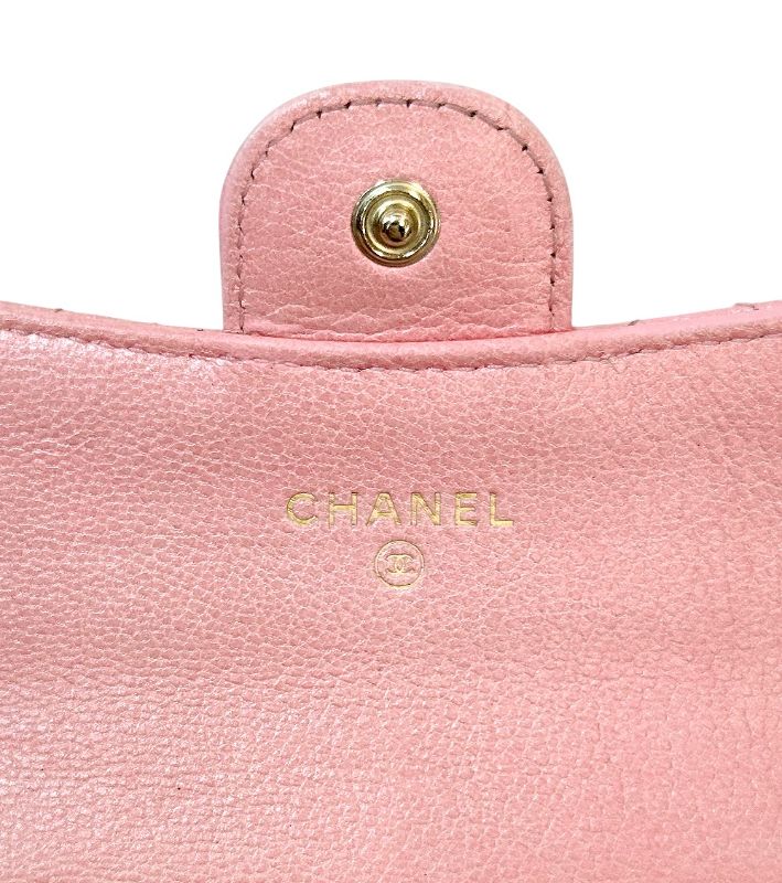 Chanel Pink Classic Card Wallet
