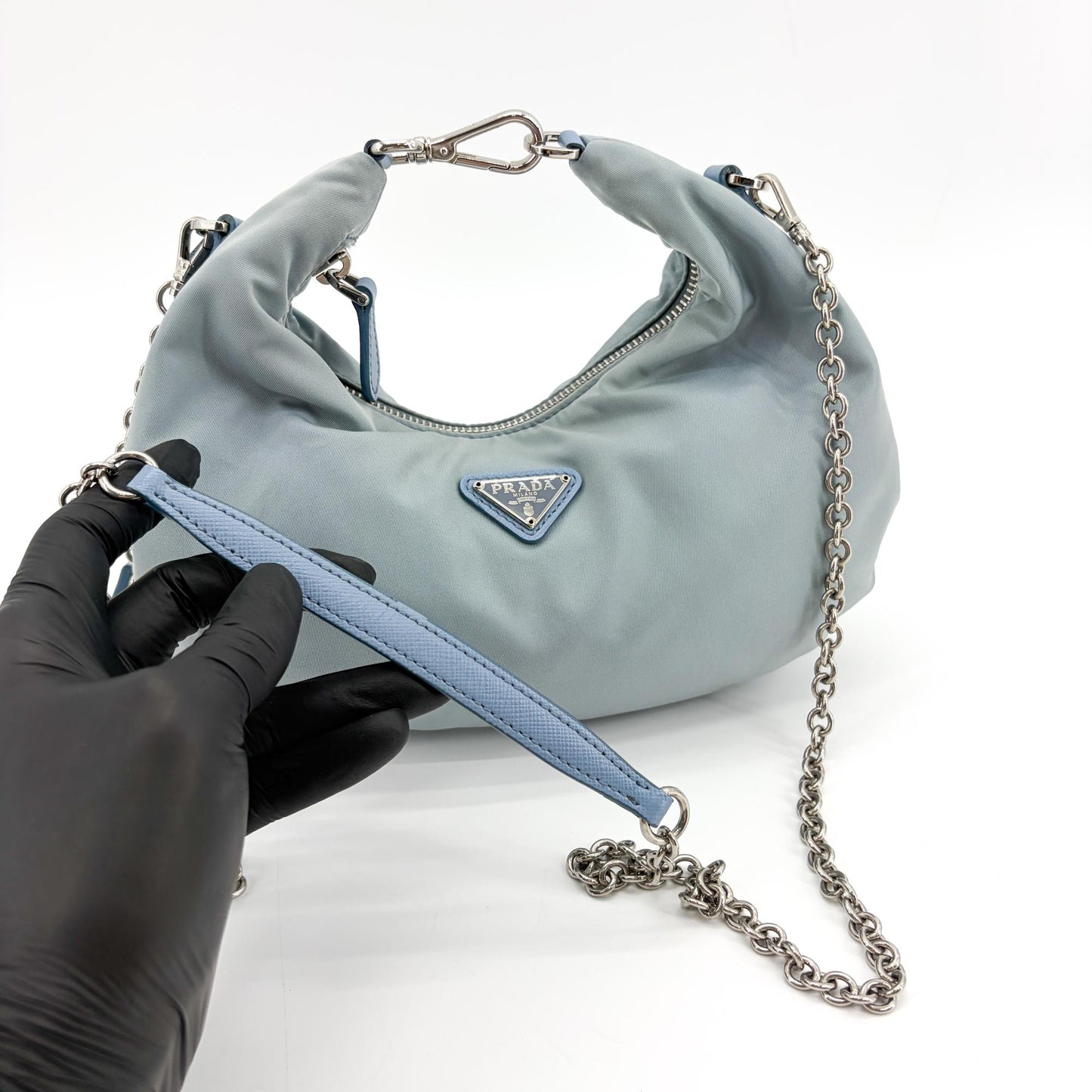Prada Re-Edition 2005 Re-Nylon Shoulder Bag Astral Blue