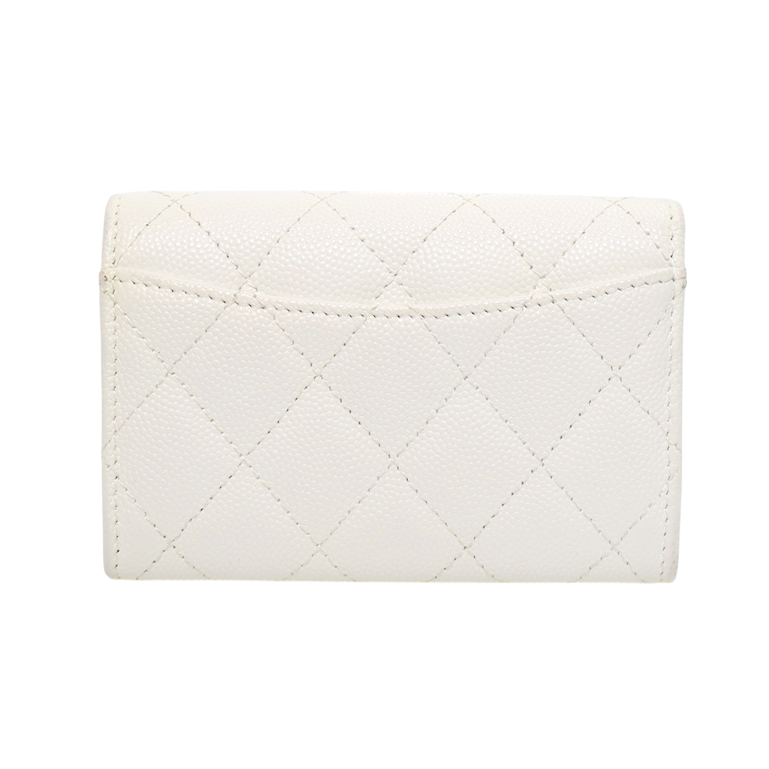Chanel White Caviar Classic Card Wallet