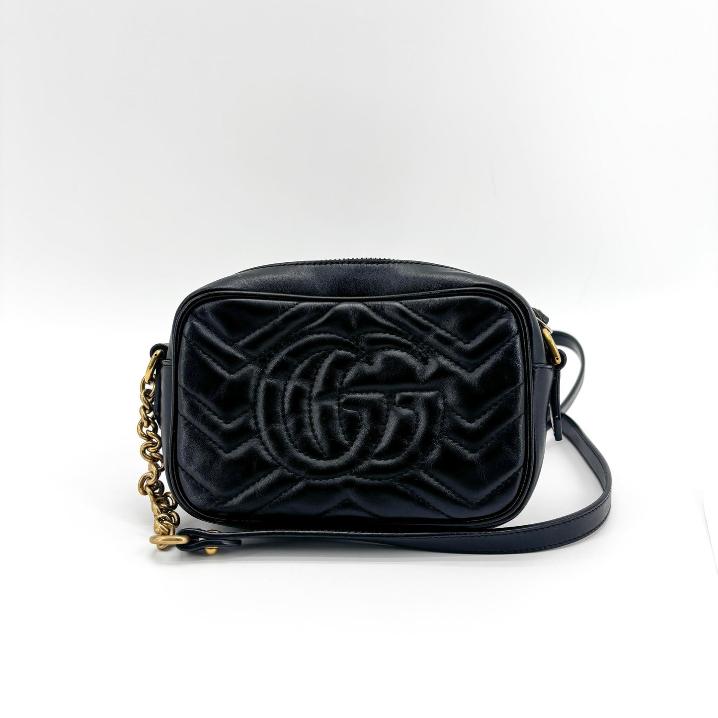 Gucci GG Marmont Small Matelassé Shoulder Bag Black