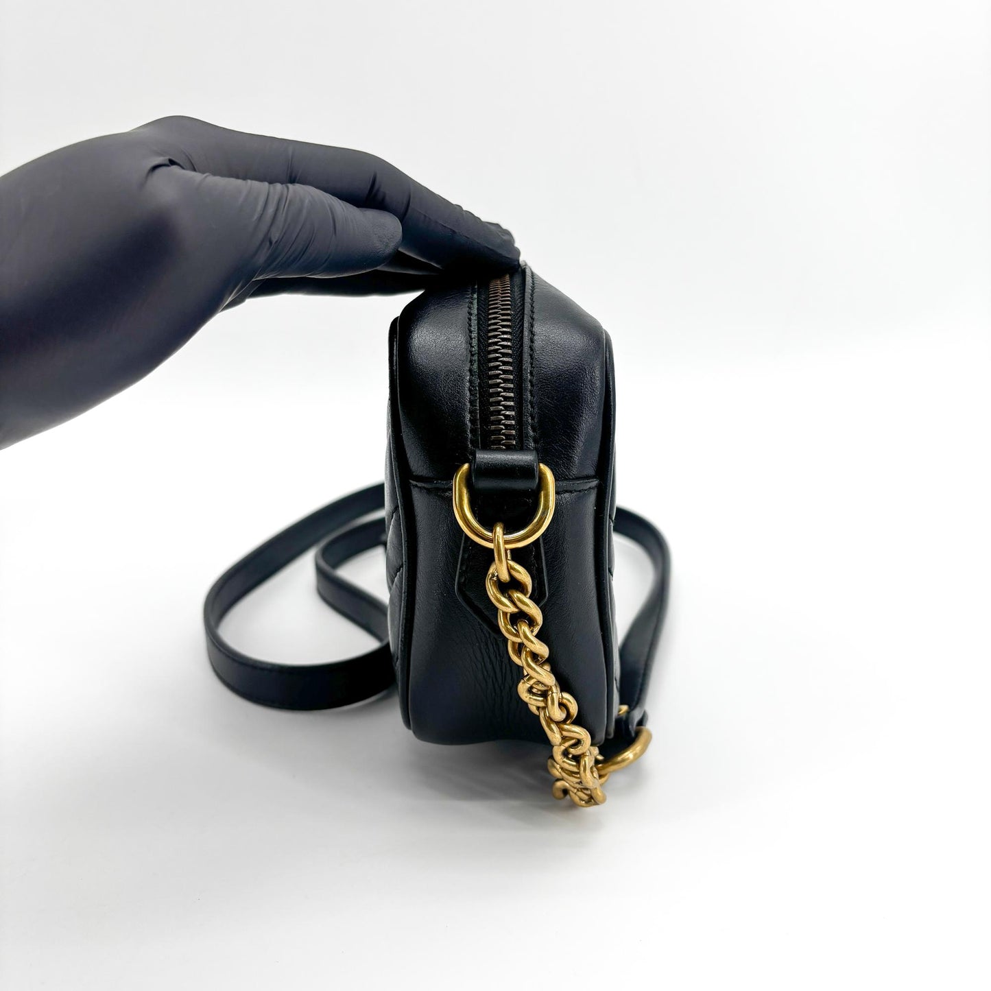 Gucci GG Marmont Small Matelassé Shoulder Bag Black