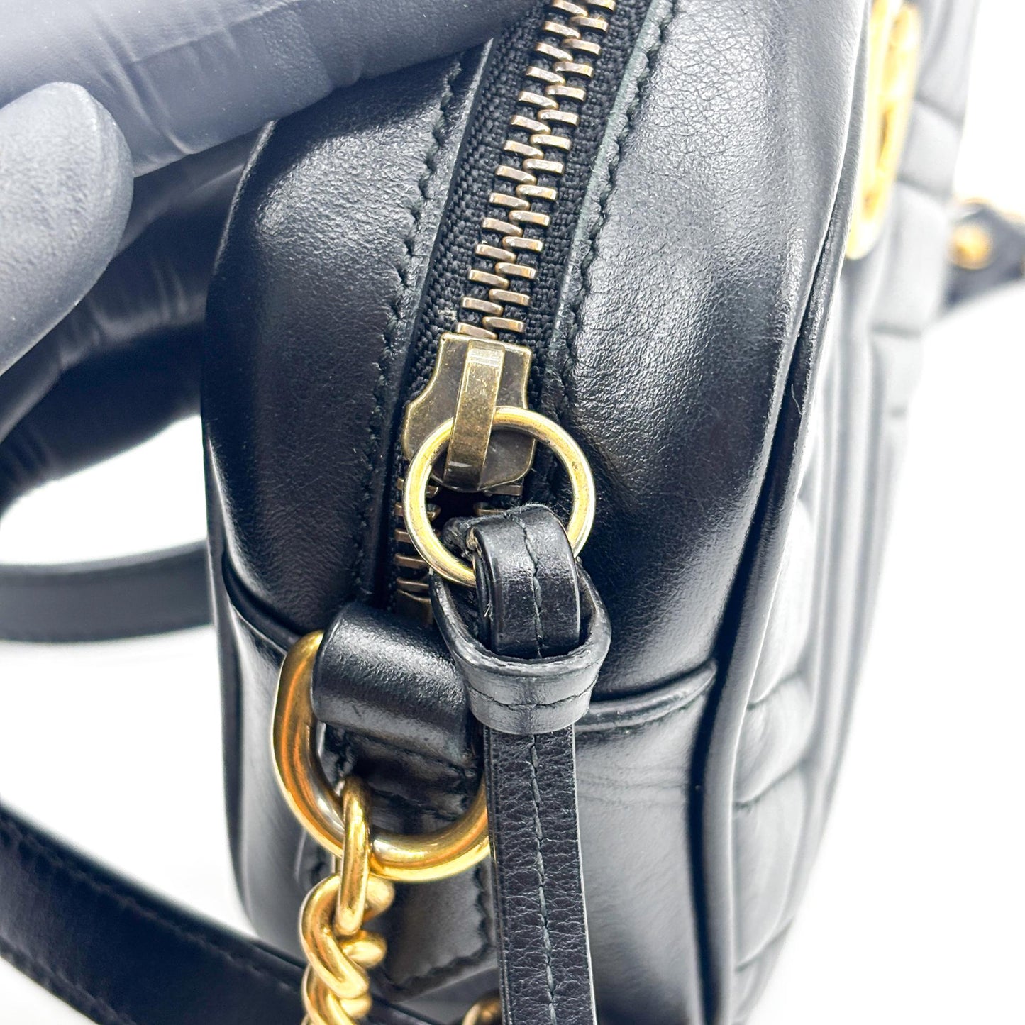 Gucci GG Marmont Small Matelassé Shoulder Bag Black