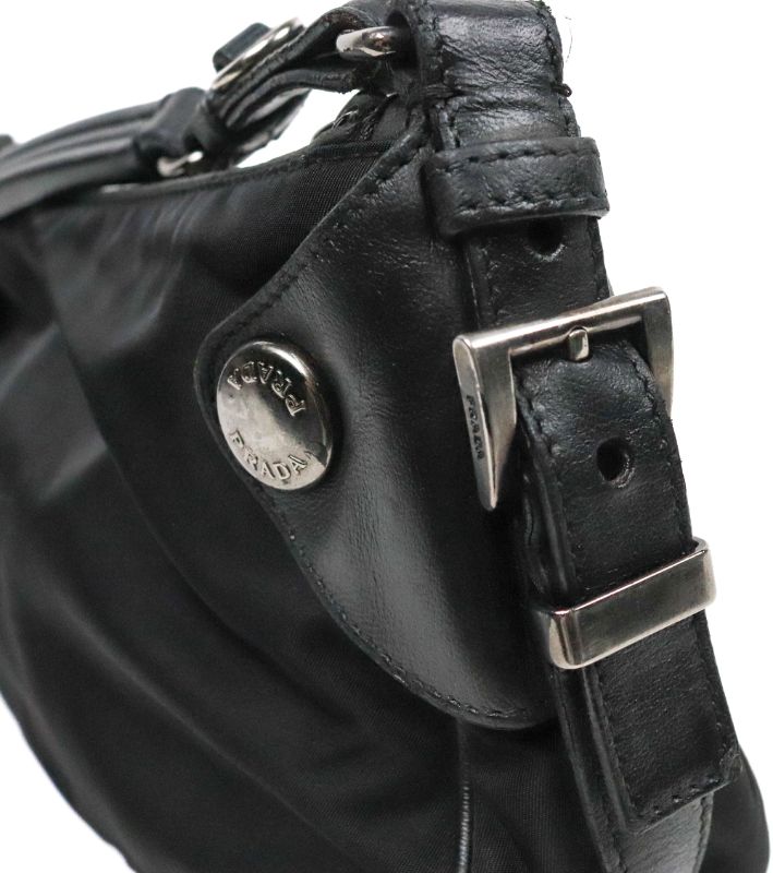 Prada Black Nylon Hobo Shoulder Bag