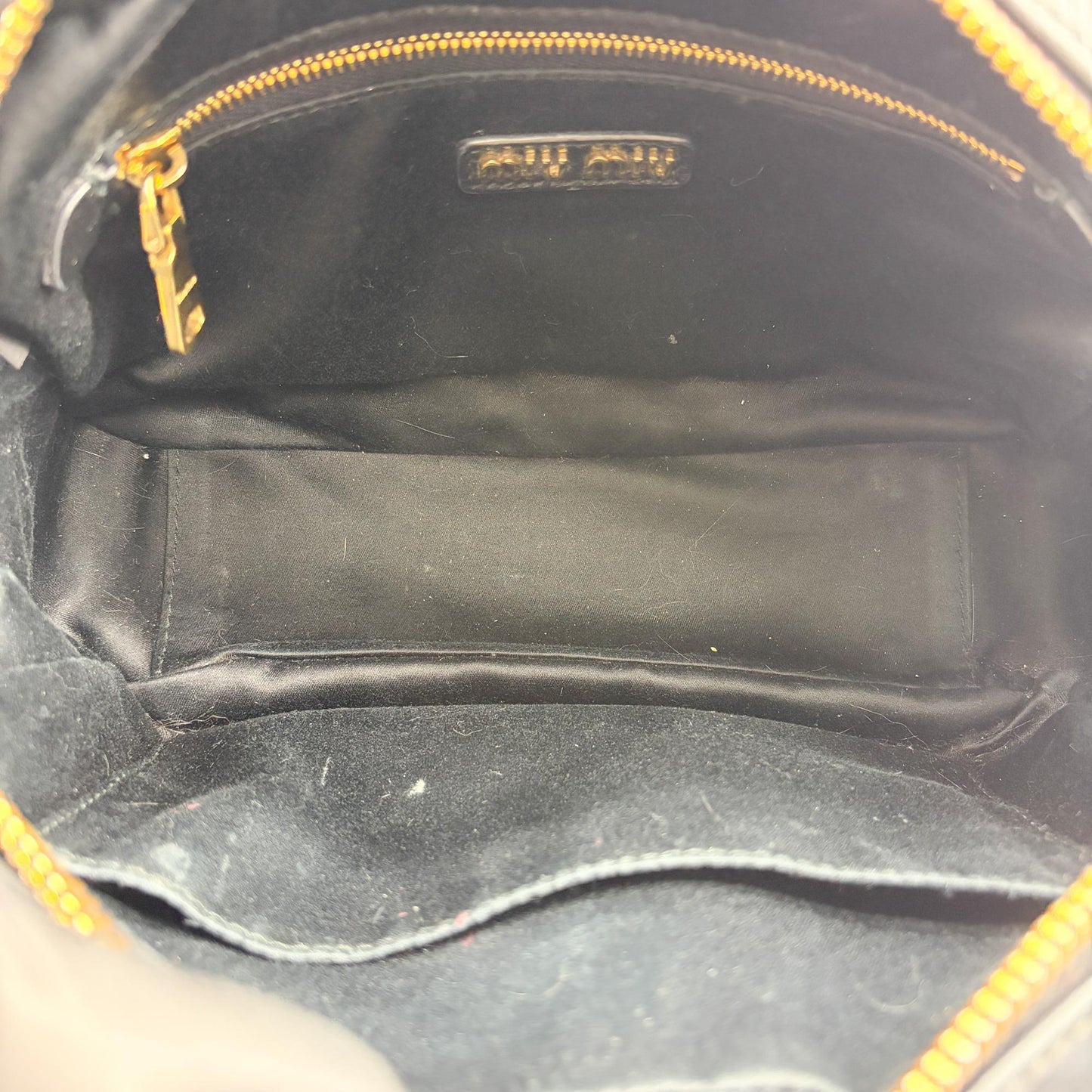 Miu Miu Arkadi Matelassé Napa Leather Bag Black