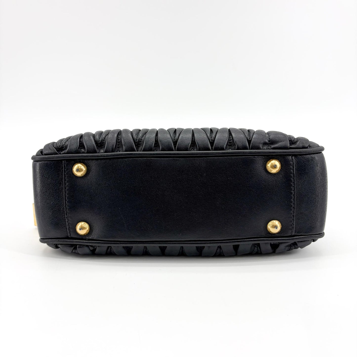 Miu Miu Arkadi Matelassé Napa Leather Bag Black