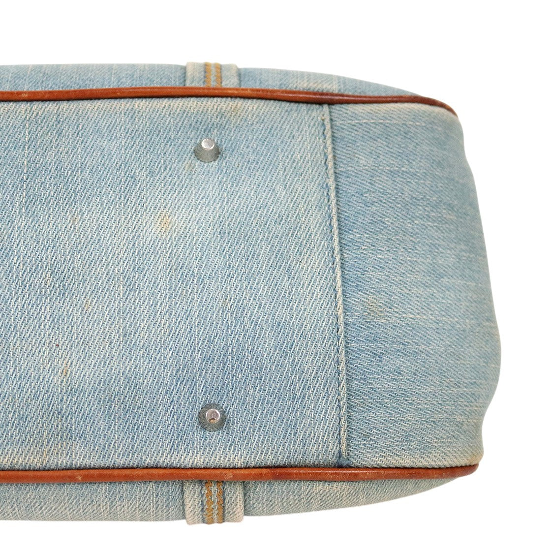 Dior Denim Flower "D" Logo Shoulder Bag