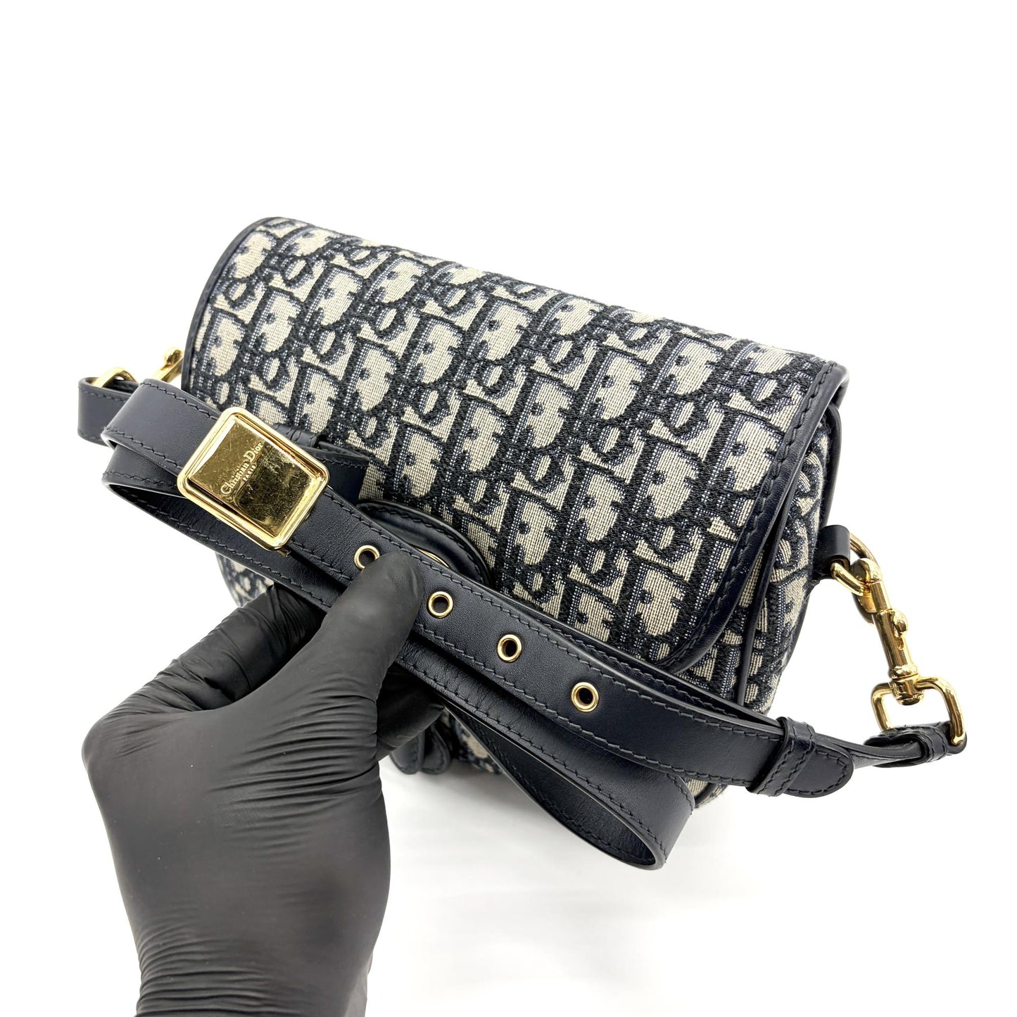 Dior Small Bobby Bag Blue Oblique Jacquard