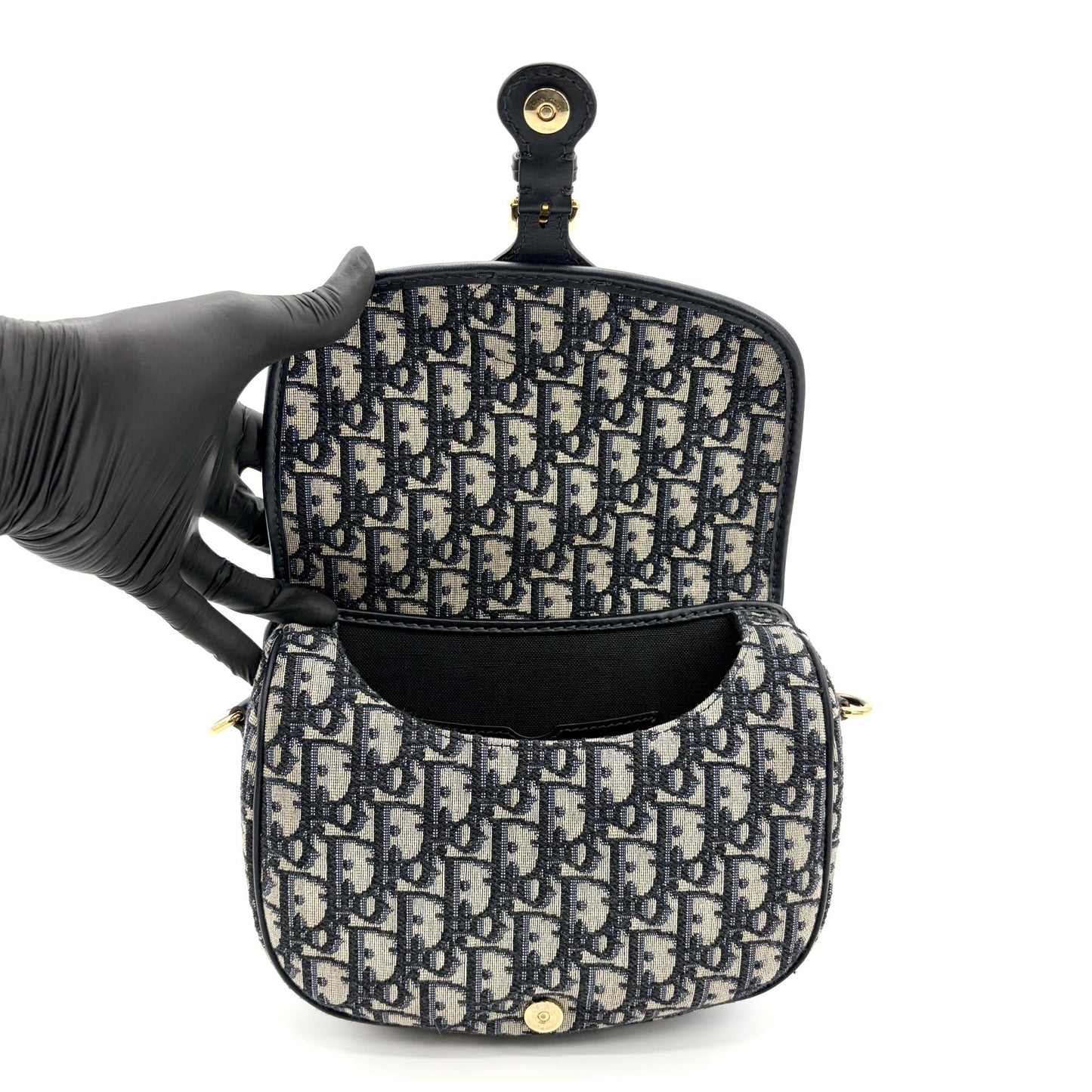 Dior Small Bobby Bag Blue Oblique Jacquard