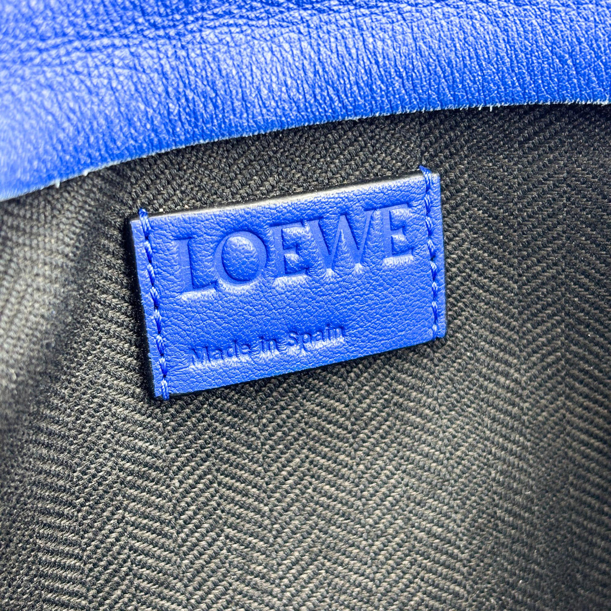 Loewe T Pouch 'You can't take it with you' Shoulder Bag Electric Blue