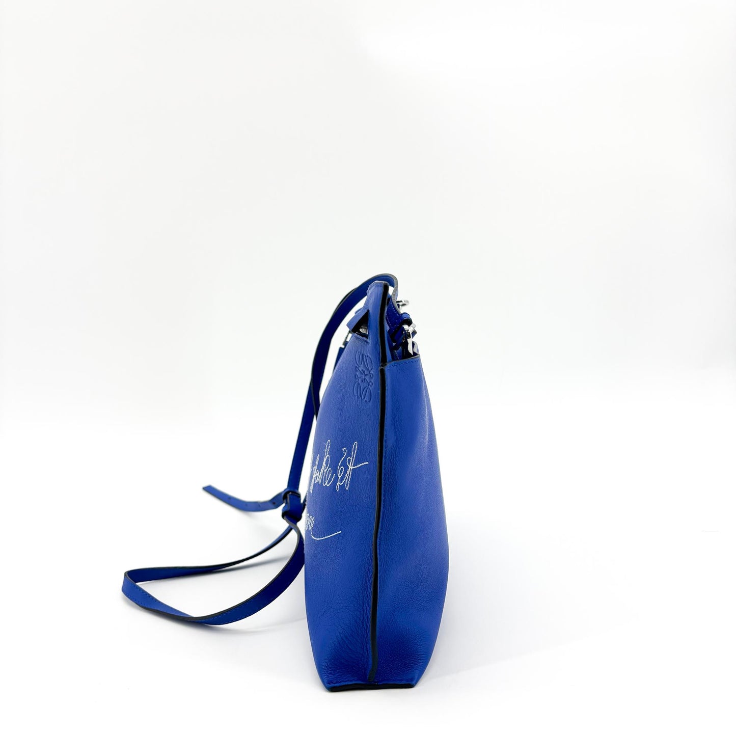 Loewe T Pouch 'You can't take it with you' Shoulder Bag Electric Blue