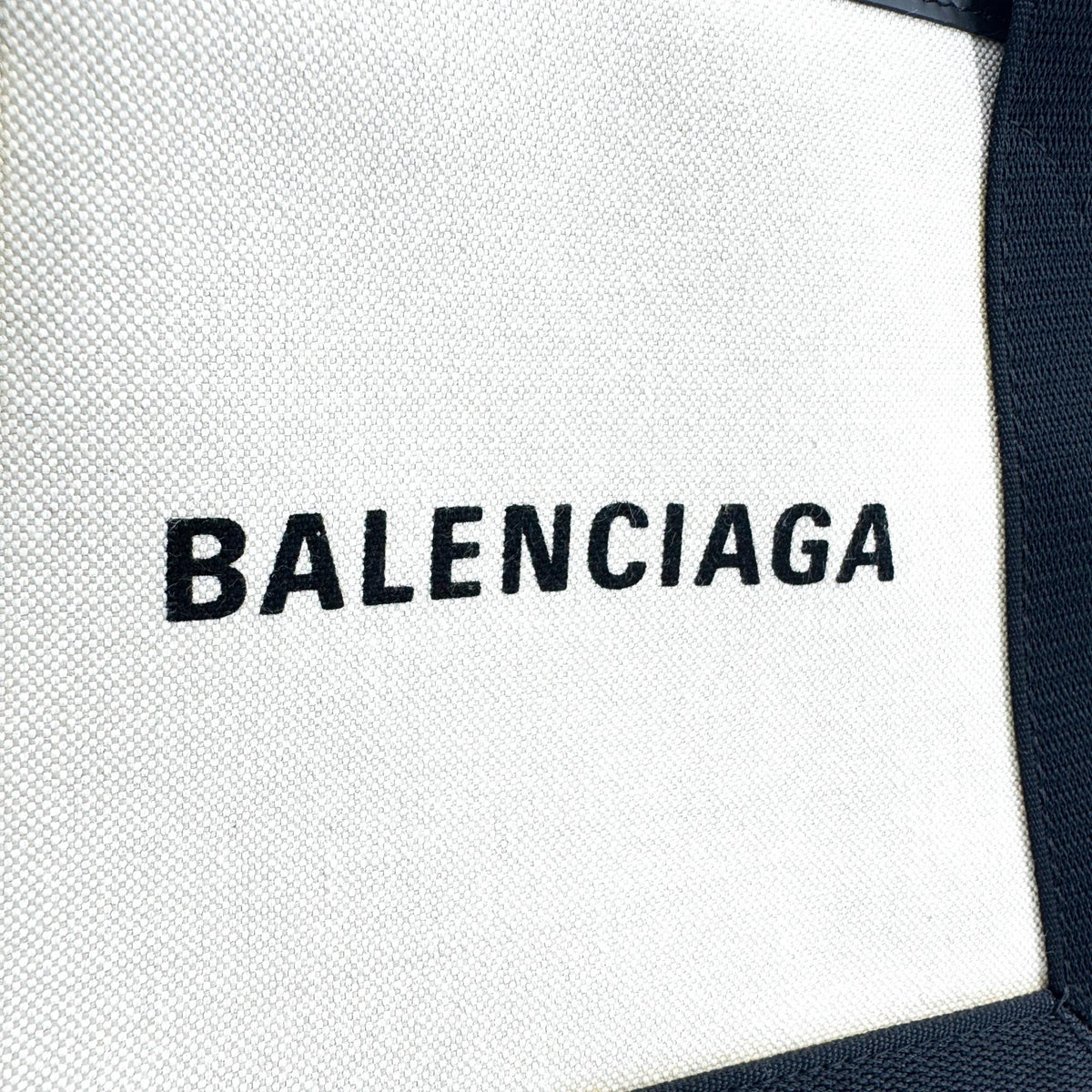 Balenciaga Navy Cabas XS Canvas Tote Bag Black Natural