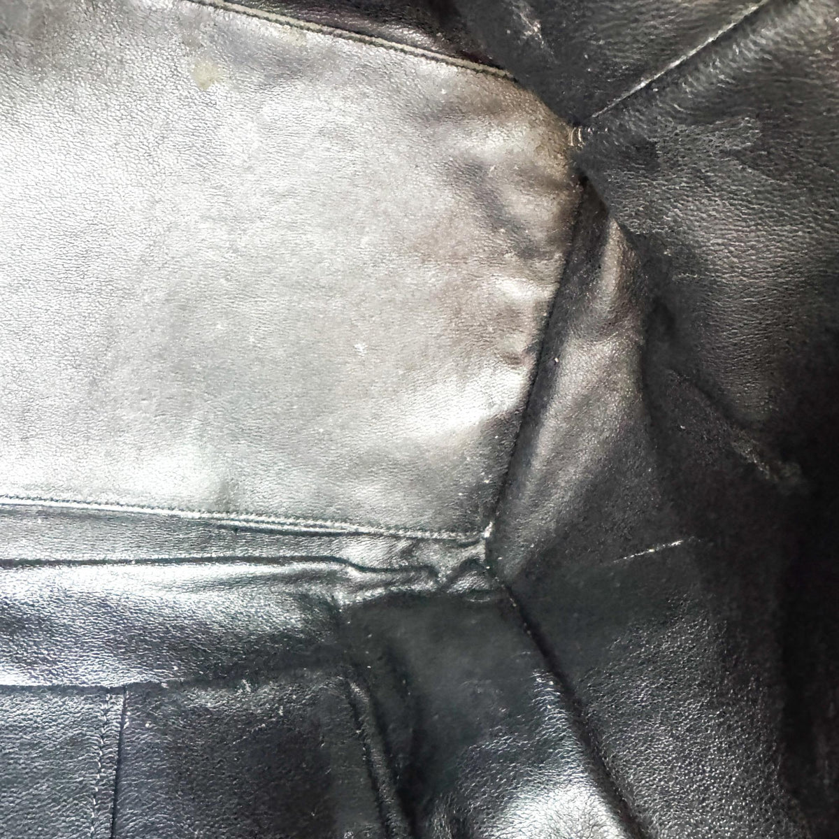 Celine Black Leather Luggage Tote Bag Black