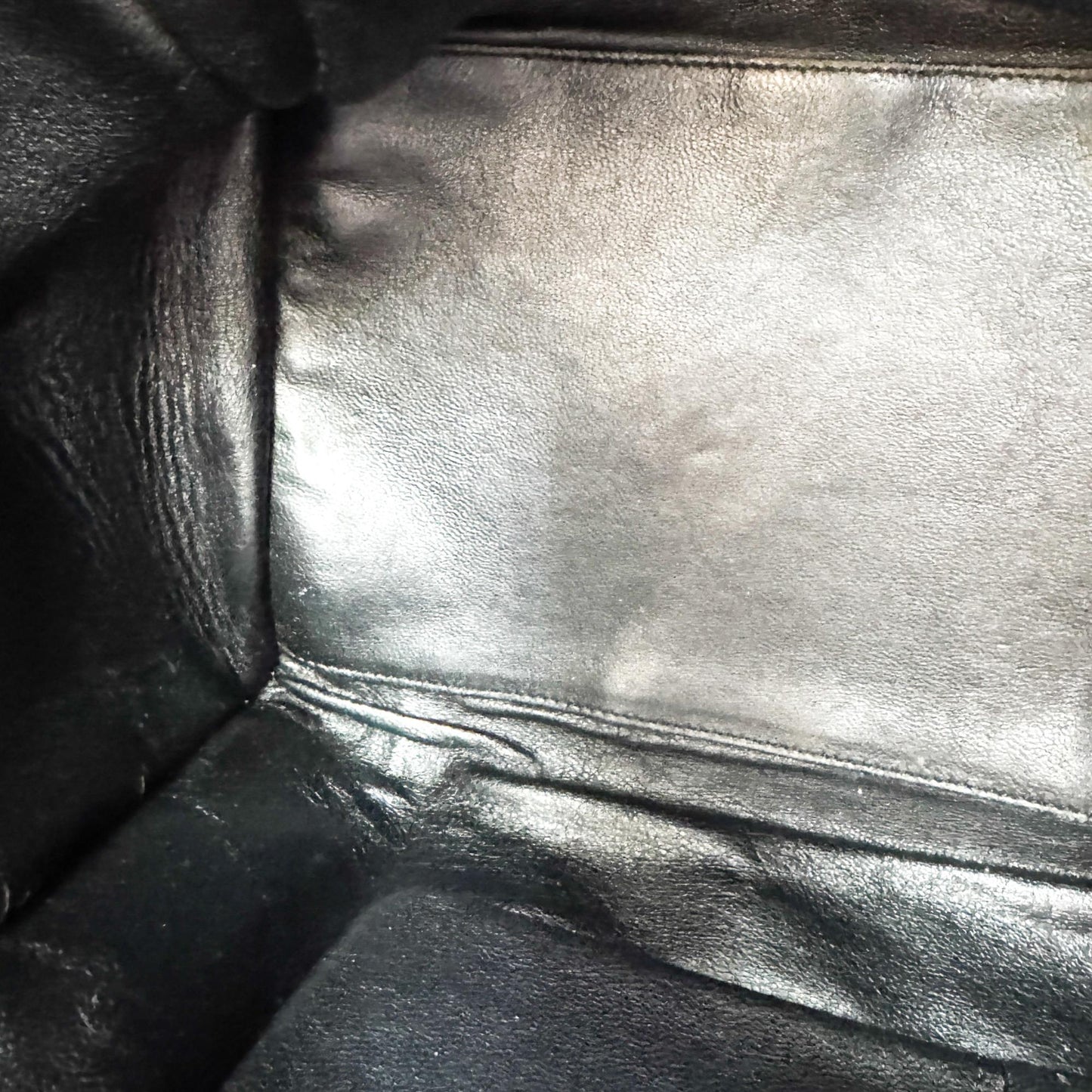 Celine Black Leather Luggage Tote Bag Black