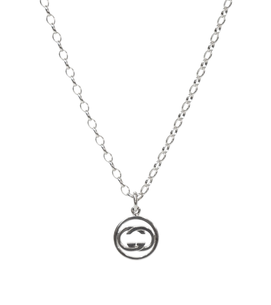 Gucci Round Interlocking G Silver Necklace
