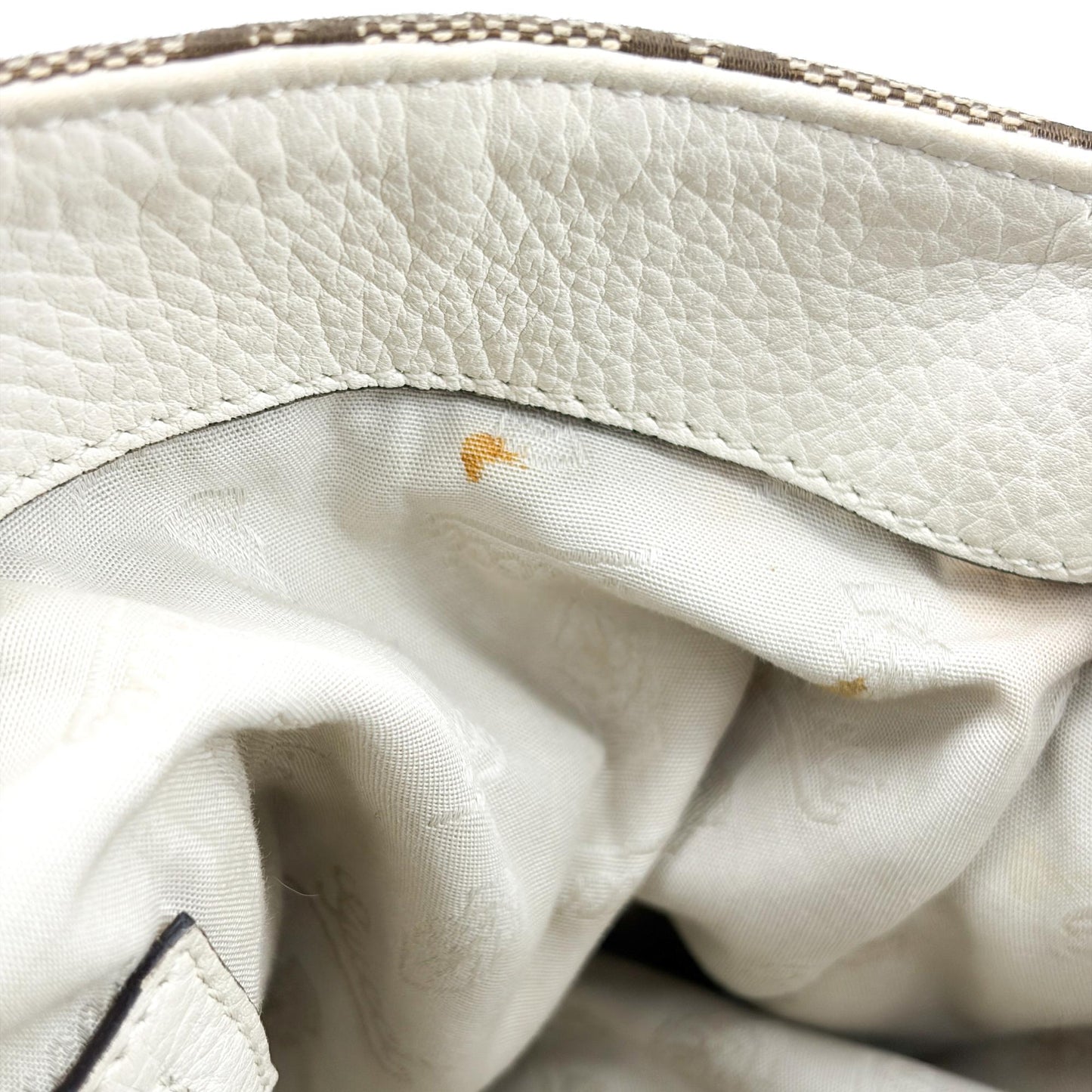 Gucci GG Canvas Bamboo Tote Bag White