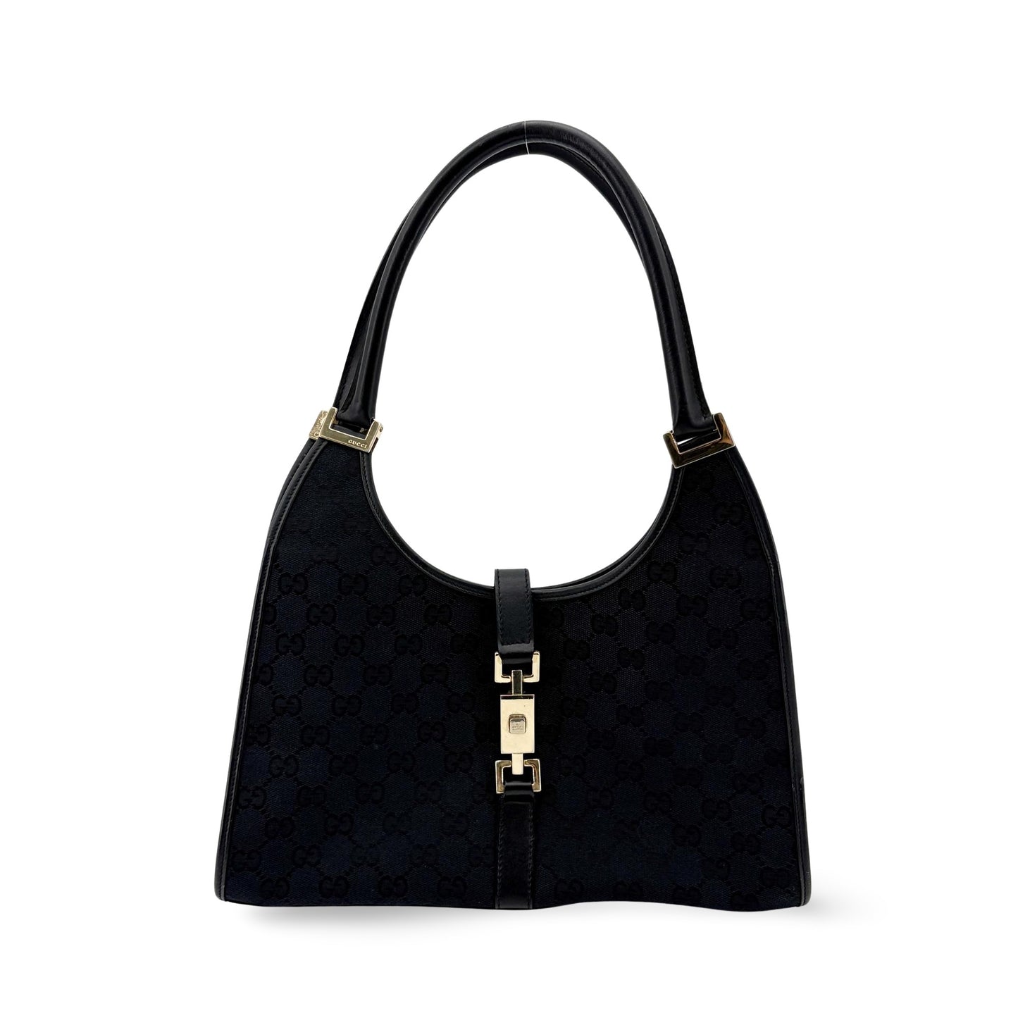 Gucci Jackie GG Canvas Shoulder Bag Black