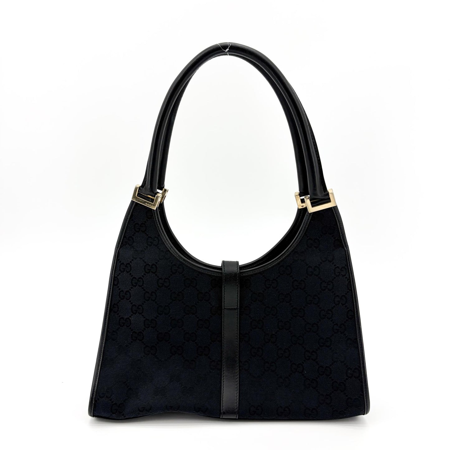 Gucci Jackie GG Canvas Shoulder Bag Black