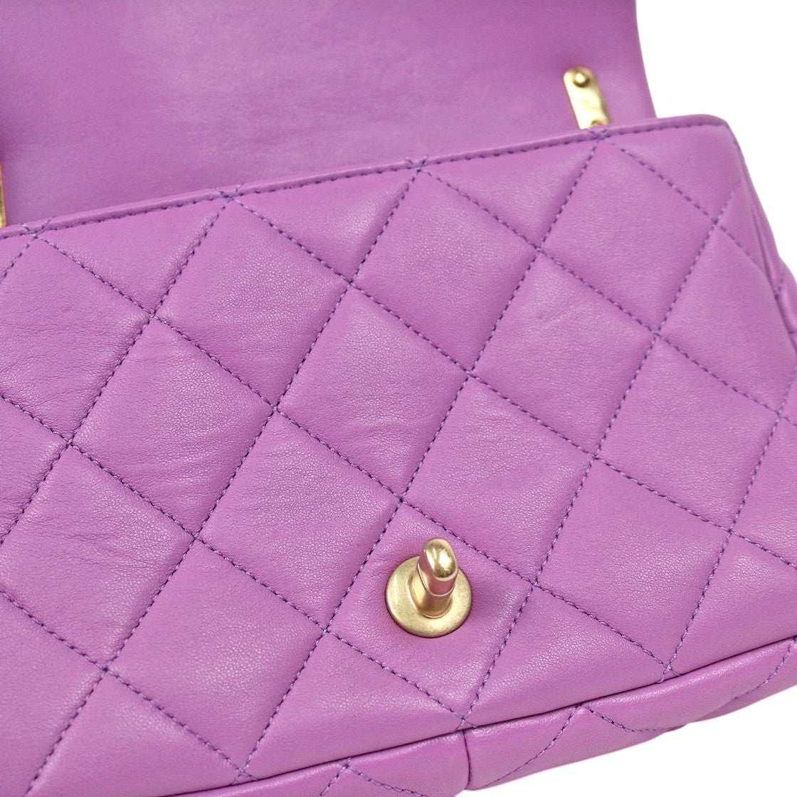 Chanel Purple Maxi Lambskin Chain Flap Shoulder Bag