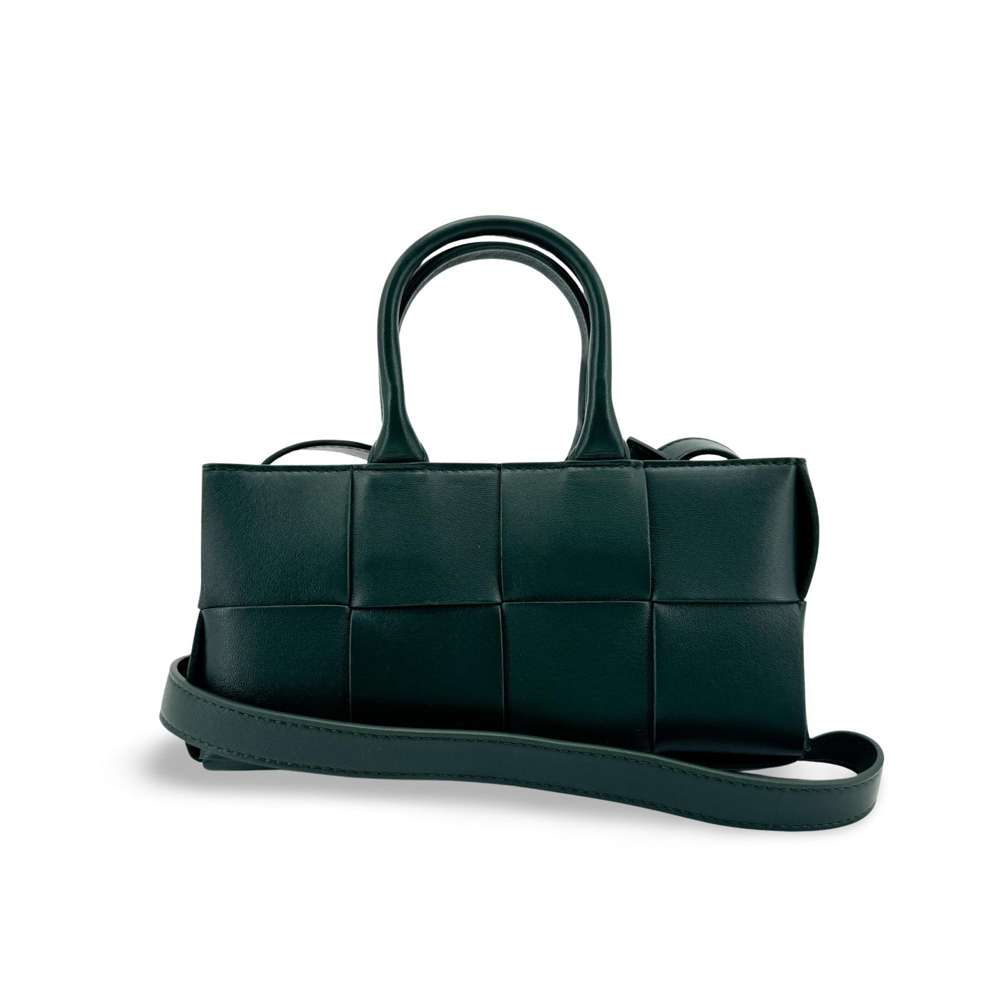 Bottega Veneta Mini Eastwest Arco Tote Bag Dark Green