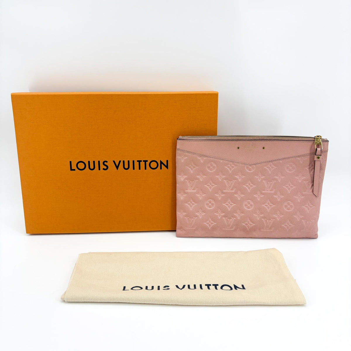 Louis Vuitton Monogram Empreinte Daily Pouch Rose Powder