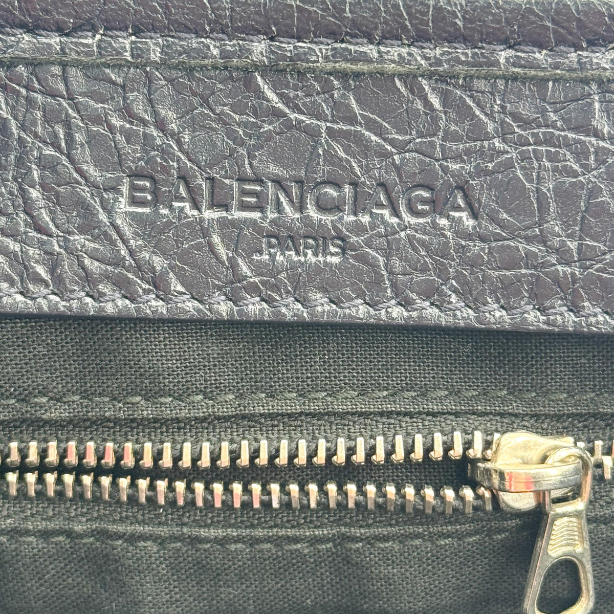 Balenciaga Navy Cabas XS Leather Tote Bag Black