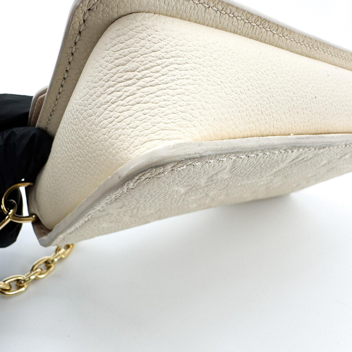Louis Vuitton Monogram Empreinte Pochette Métis East West Chain Crossbody Bag Cream